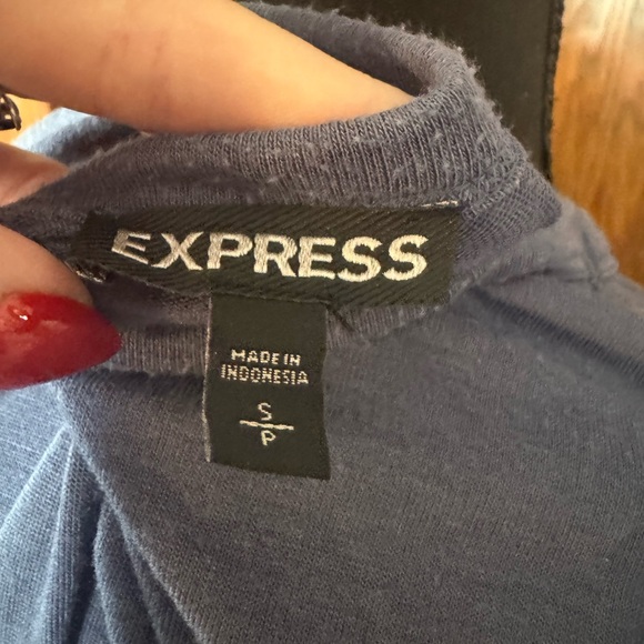 Desert Dreaming Lace-Up Graphic Tee - Blue - Picture 3 of 3